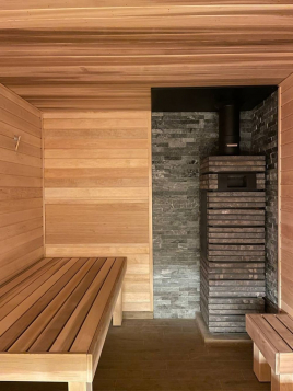 Дровяная банная печь GrillD Shaman Short, 4 каменки