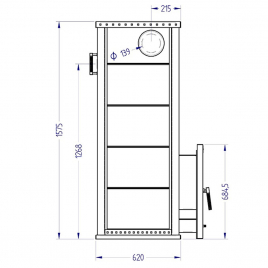 Дровяная печь для бани Klover KLV RT 35 RV