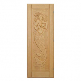 DoorWood Русалка 700х1900 мм, кавказская липа, деревянная