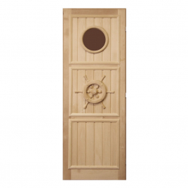 DoorWood Штурвал 750х1850 мм, кавказская липа, деревянная