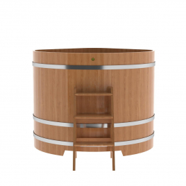 Купель угловая из дуба 1,37х1,37 H=1,20, для бани