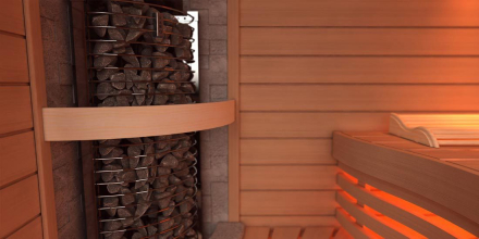 Печь для сауны Sawo Tower TH3-45NB-CNR-P угловая, 4,5 кВт, встроенный пульт в комплекте