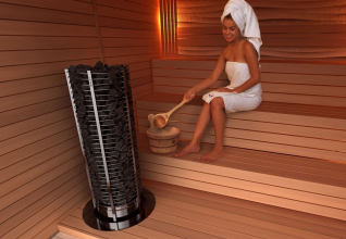 Печь для сауны Sawo Tower TH9-105NI-P круглая, 10.5 кВт, без пульта