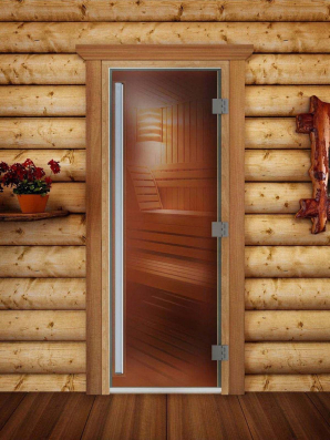 Стеклянные двери DoorWood Престиж, стекло бронза, коробка ольха